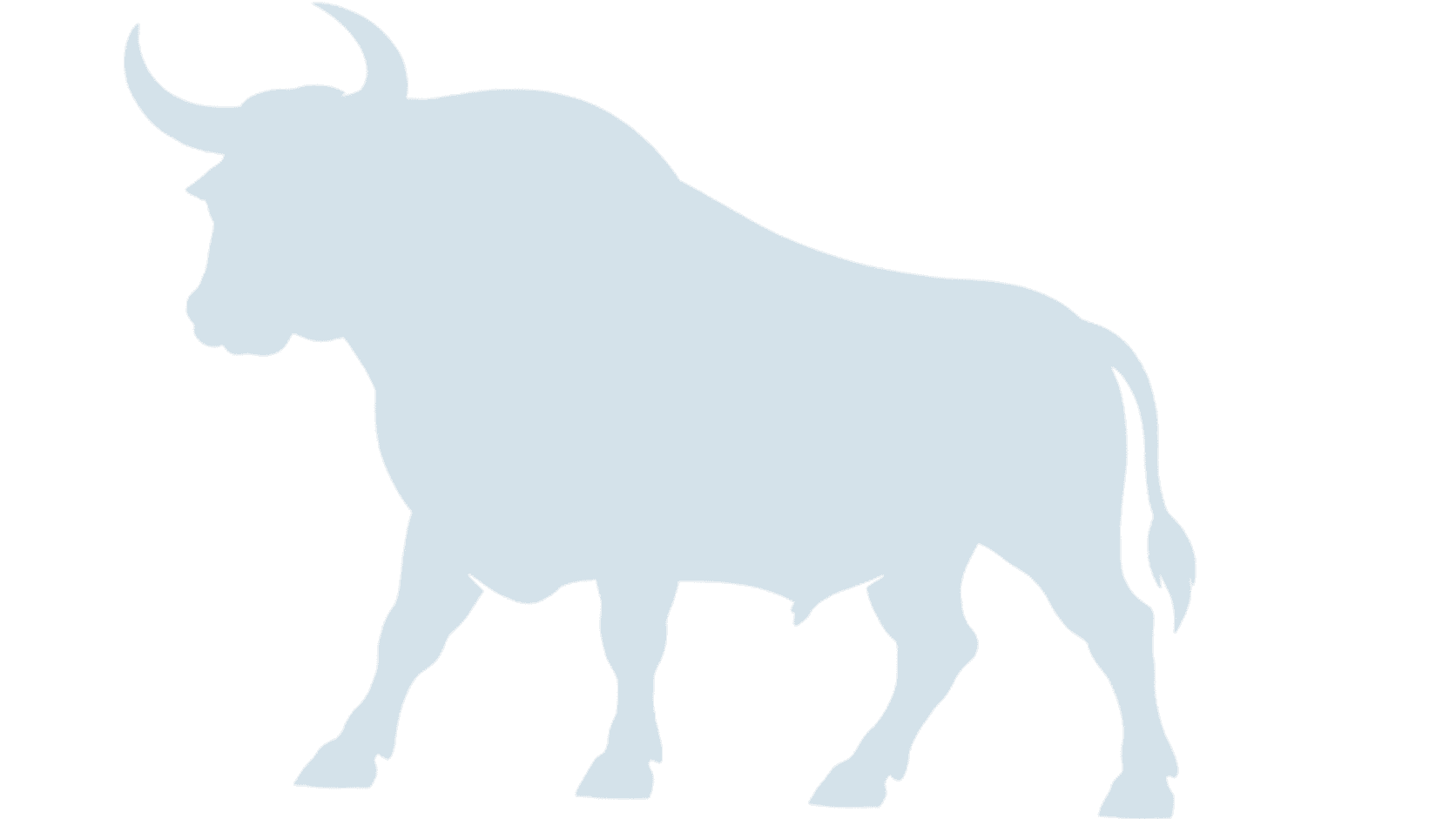 faded-cyan-bull-silhoutte